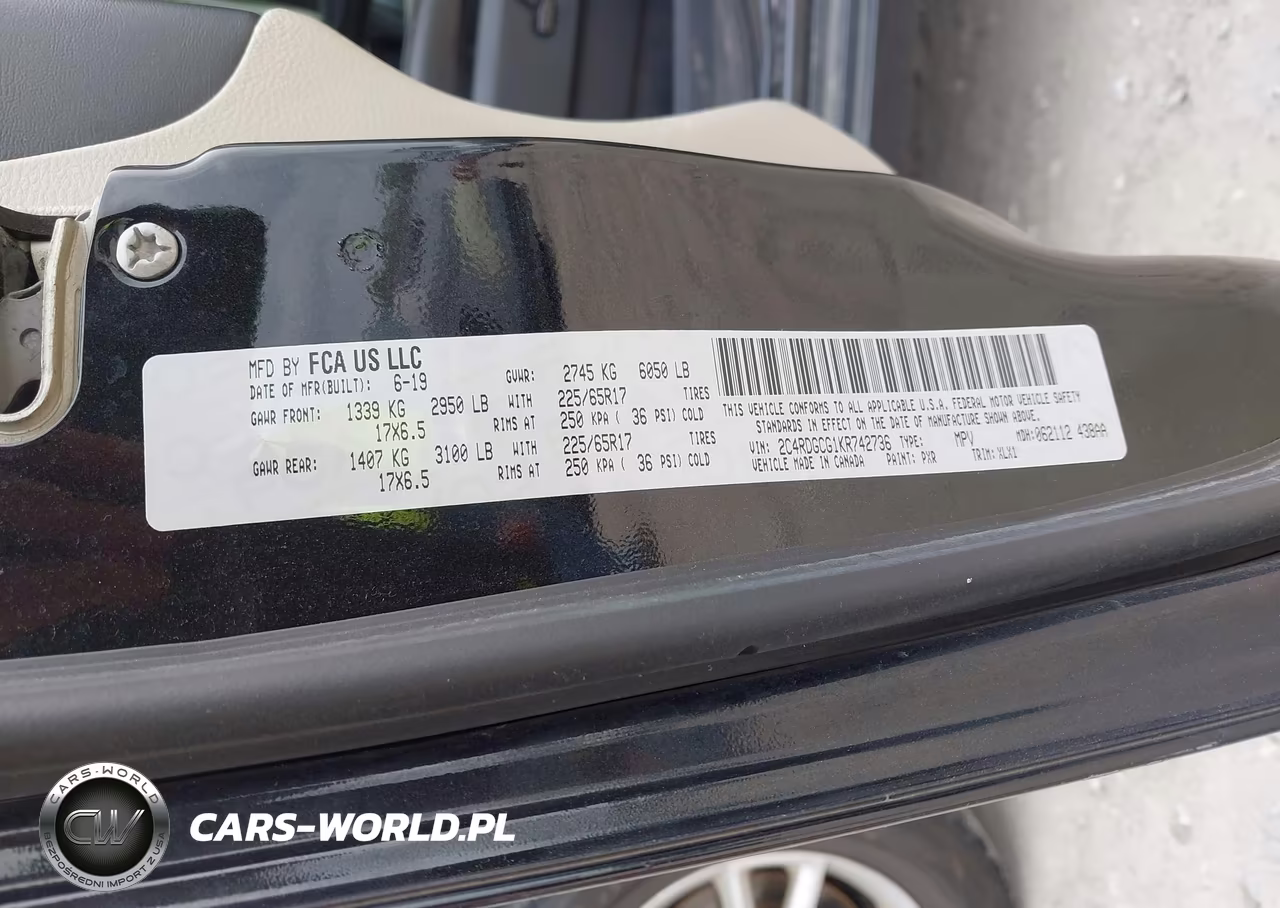 2019 Dodge Grand Caravan Sxt VIN:2C4RDGCG1KR742736 - 9