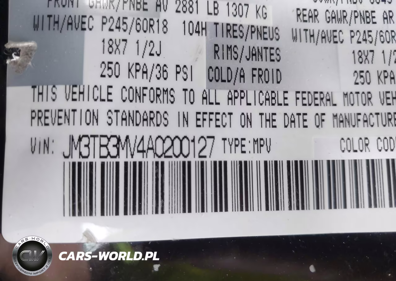 2010 Mazda Cx-9 Touring VIN:JM3TB3MV4A0200127 - 9
