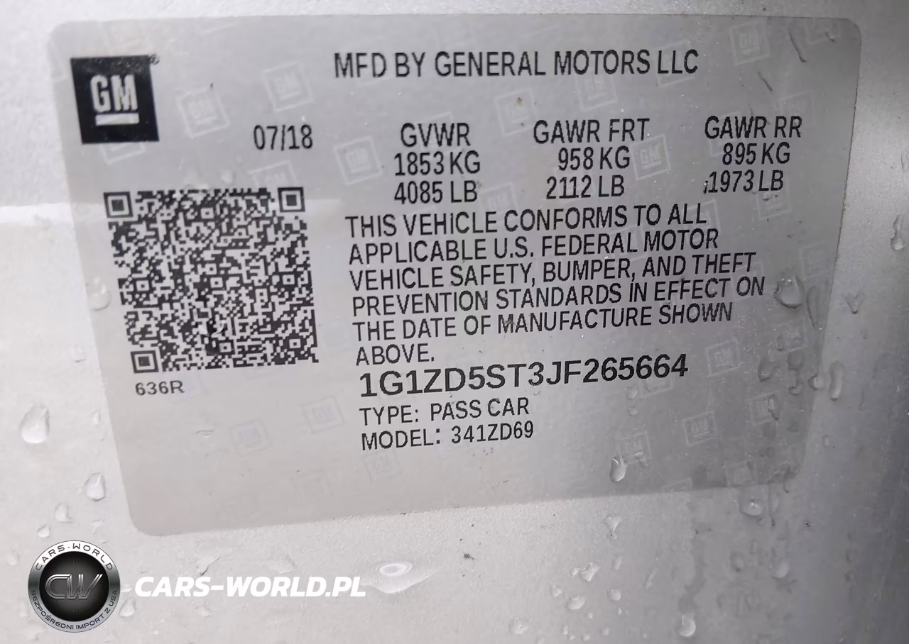 2018 Chevrolet Malibu Lt VIN:1G1ZD5ST3JF265664 - 9