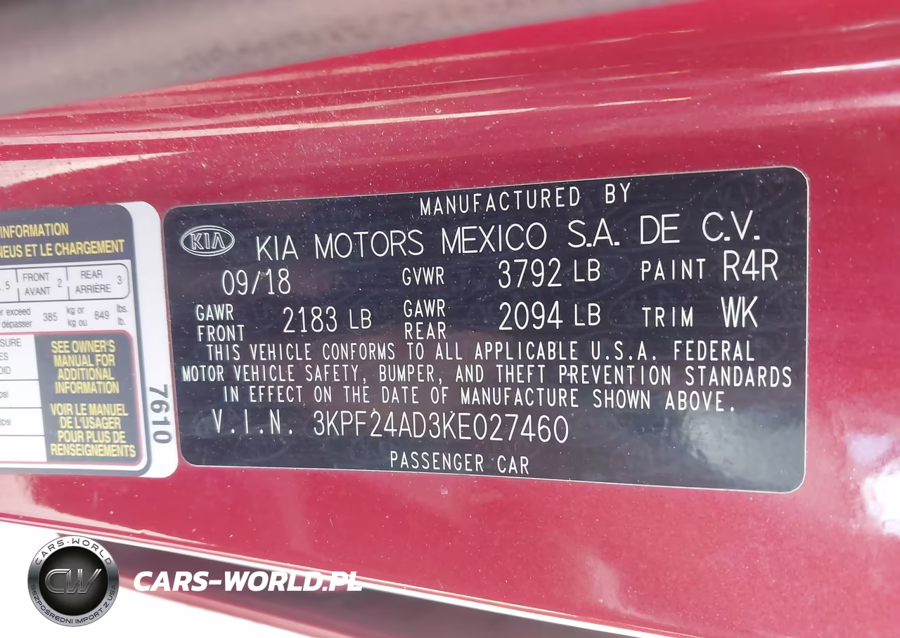 2019 Kia Forte Lxs VIN:3KPF24AD3KE027460 - 9
