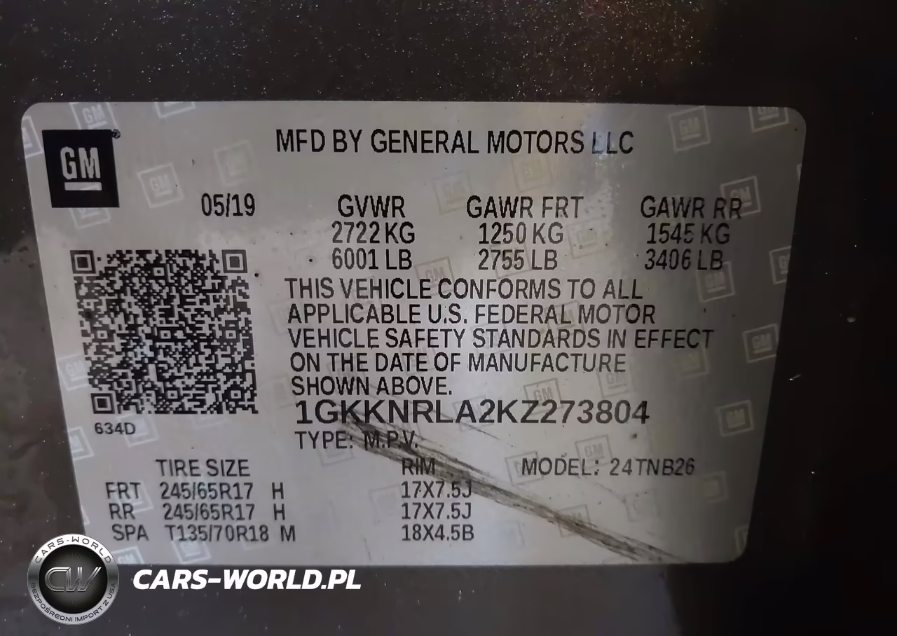 2019 GMC Acadia Sle-1 VIN:1GKKNRLA2KZ273804 - 9