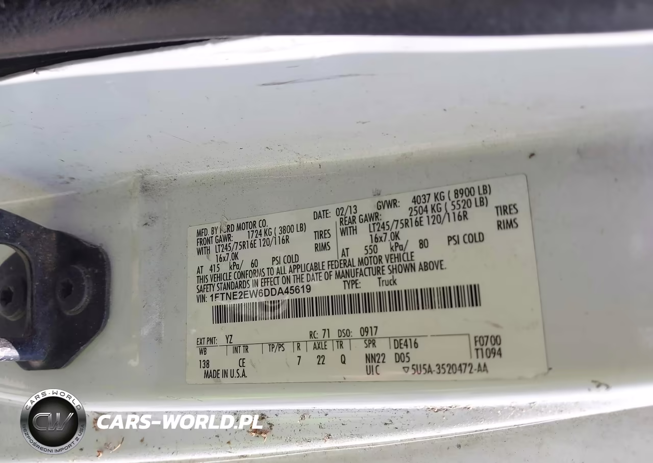 2013 Ford E-250 Commercial VIN:1FTNE2EW6DDA45619 - 9