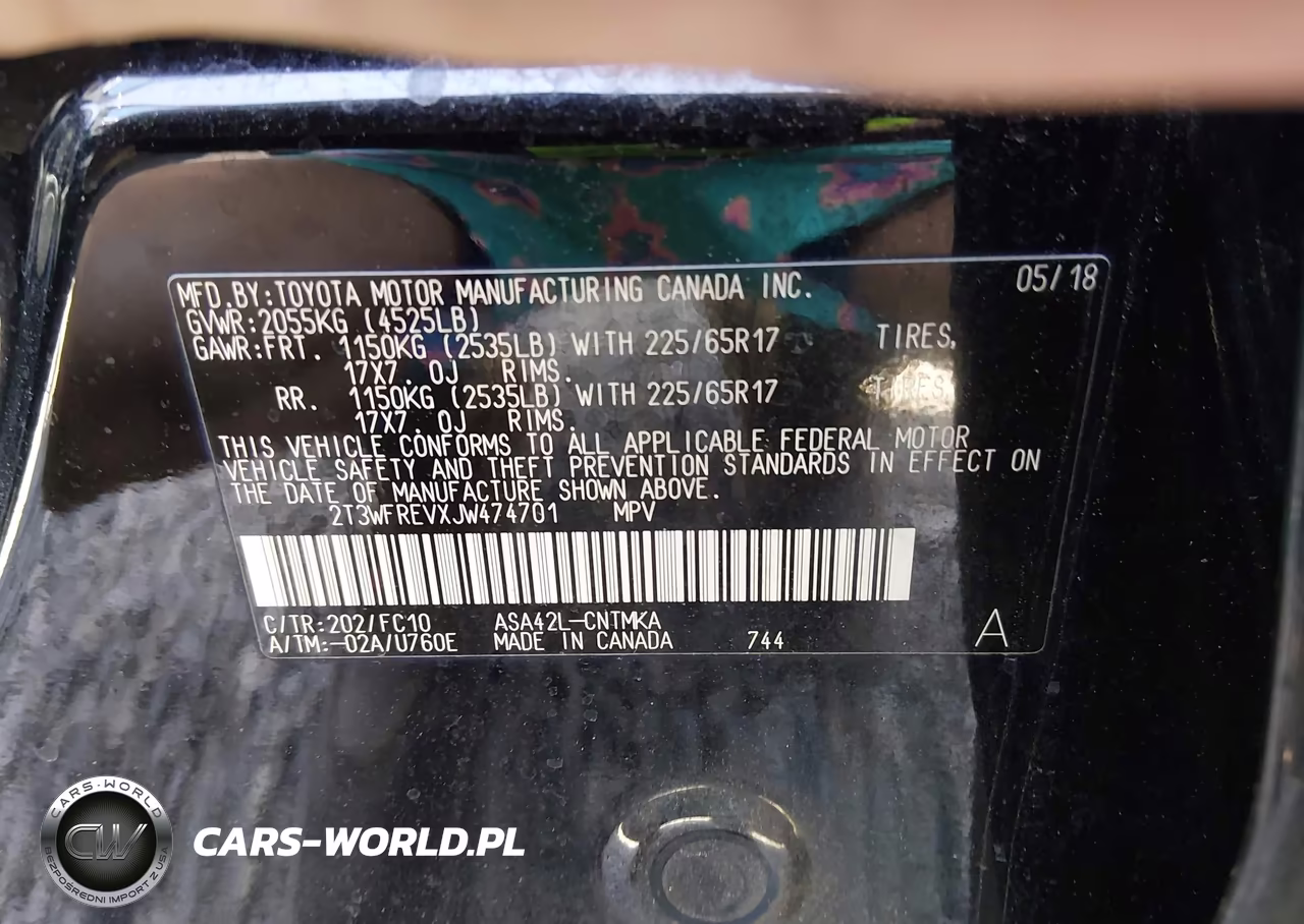 2018 Toyota Rav4 Xle VIN:2T3WFREVXJW474701 - 9