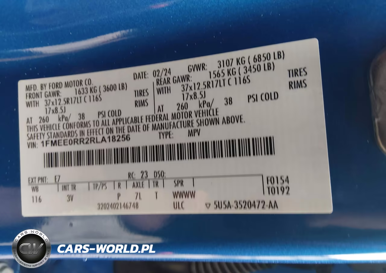 2024 Ford Bronco Raptor VIN:1FMEE0RR2RLA18256 - 9