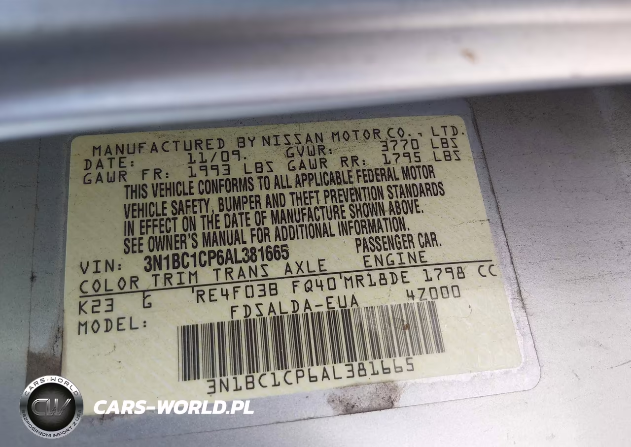 2010 Nissan Versa 1.8S VIN:3N1BC1CP6AL381665 - 9