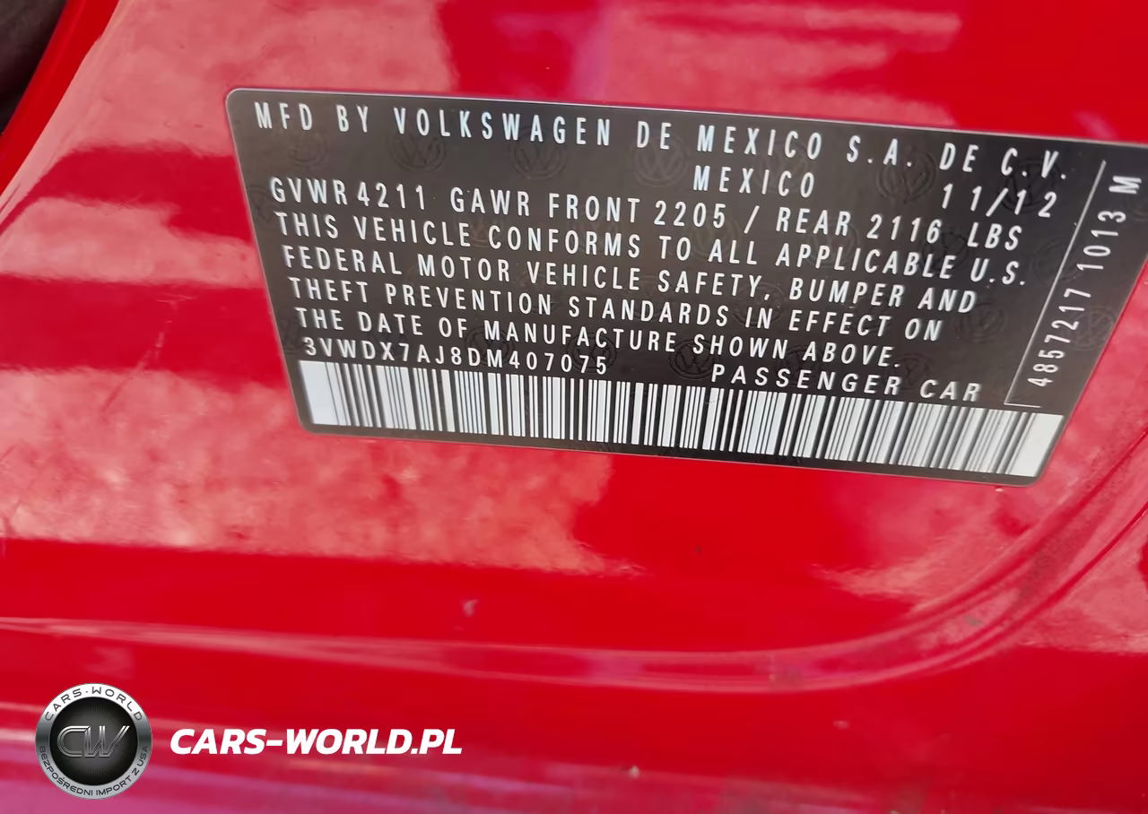2013 Volkswagen Jetta 2.5L Se VIN:3VWDX7AJ8DM407075 - 9