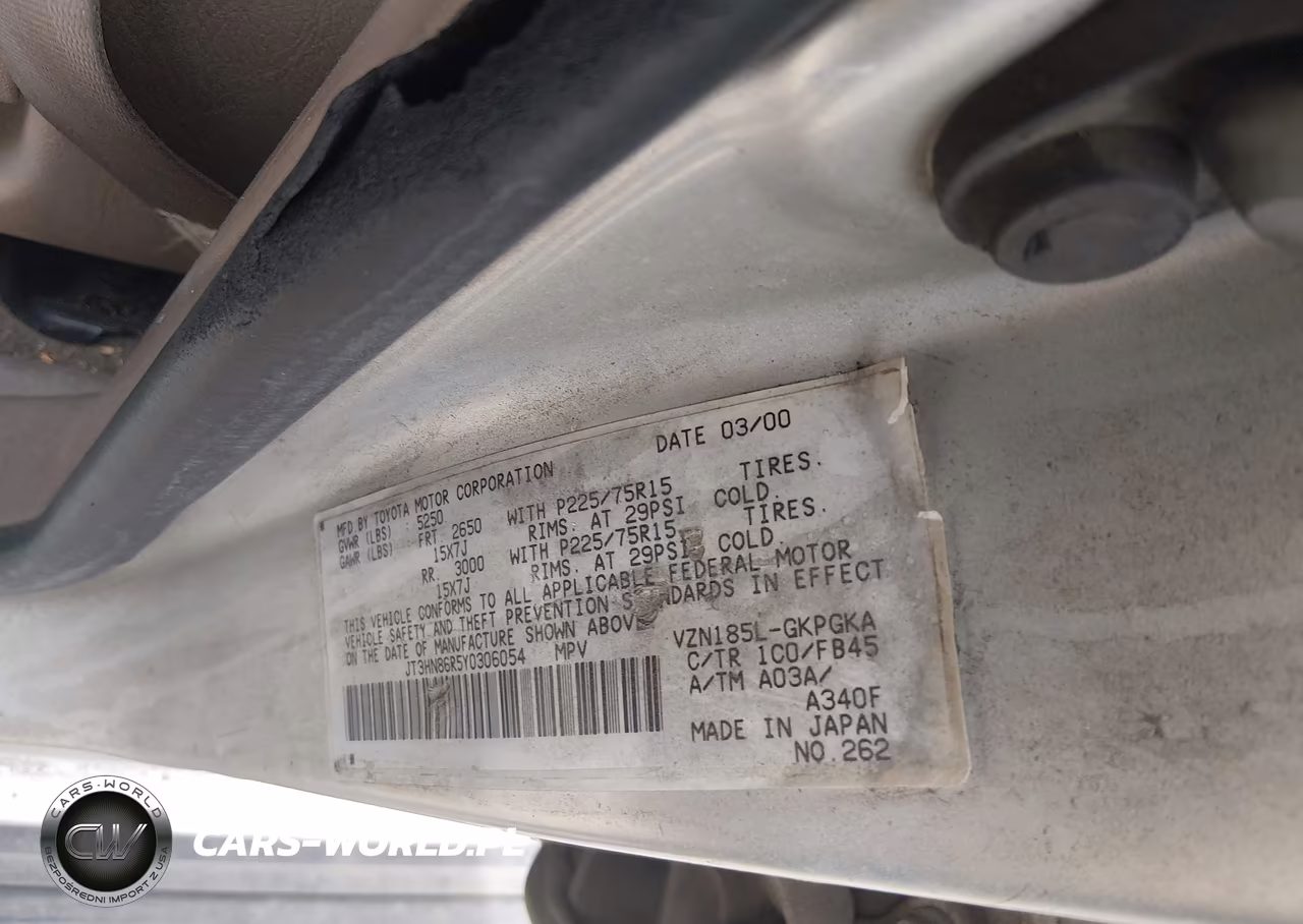 2000 Toyota 4Runner Sr5 V6 VIN:JT3HN86R5Y0306054 - 9