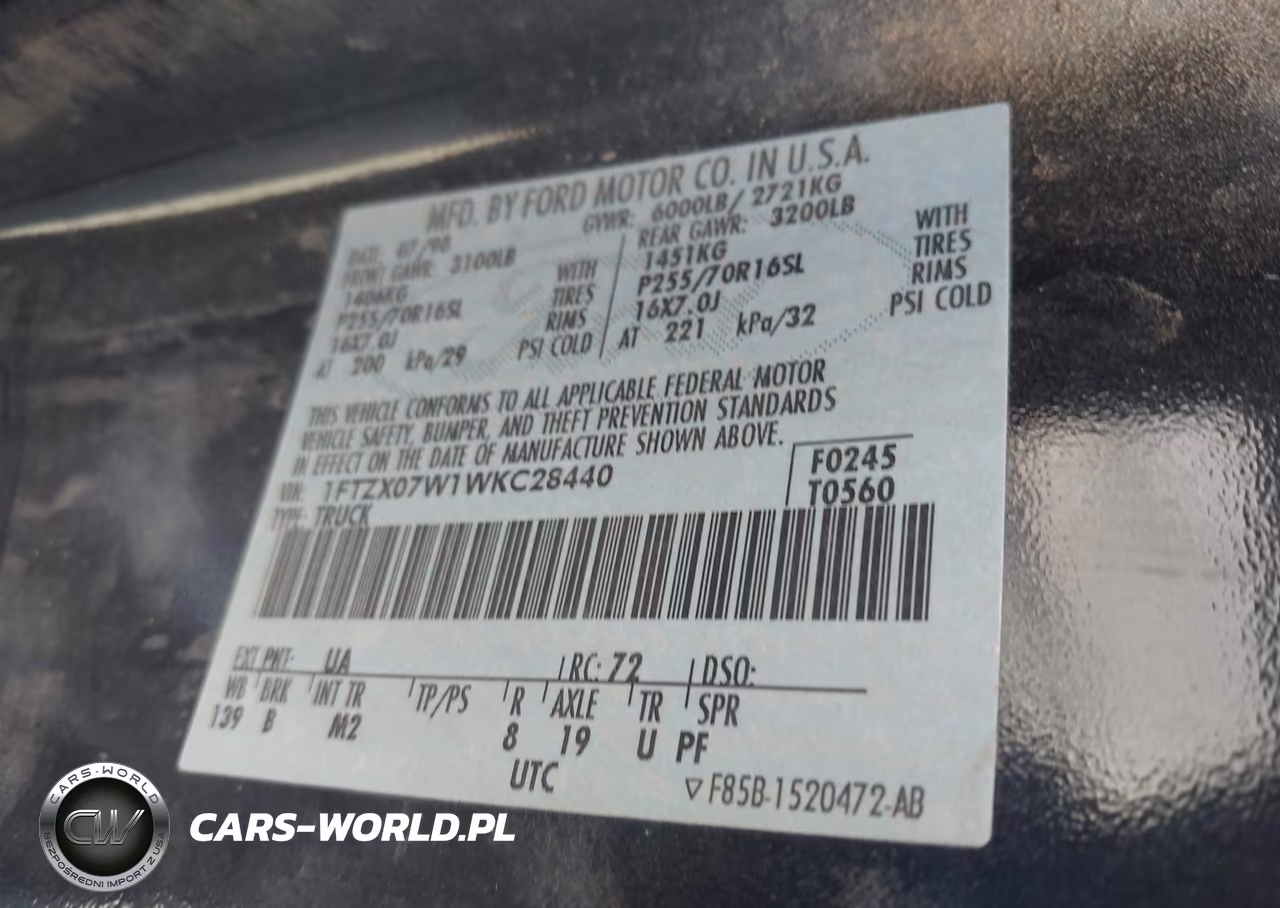 1998 Ford F-150 Lariat-Xl-Xlt VIN:1FTZX07W1WKC28440 - 9