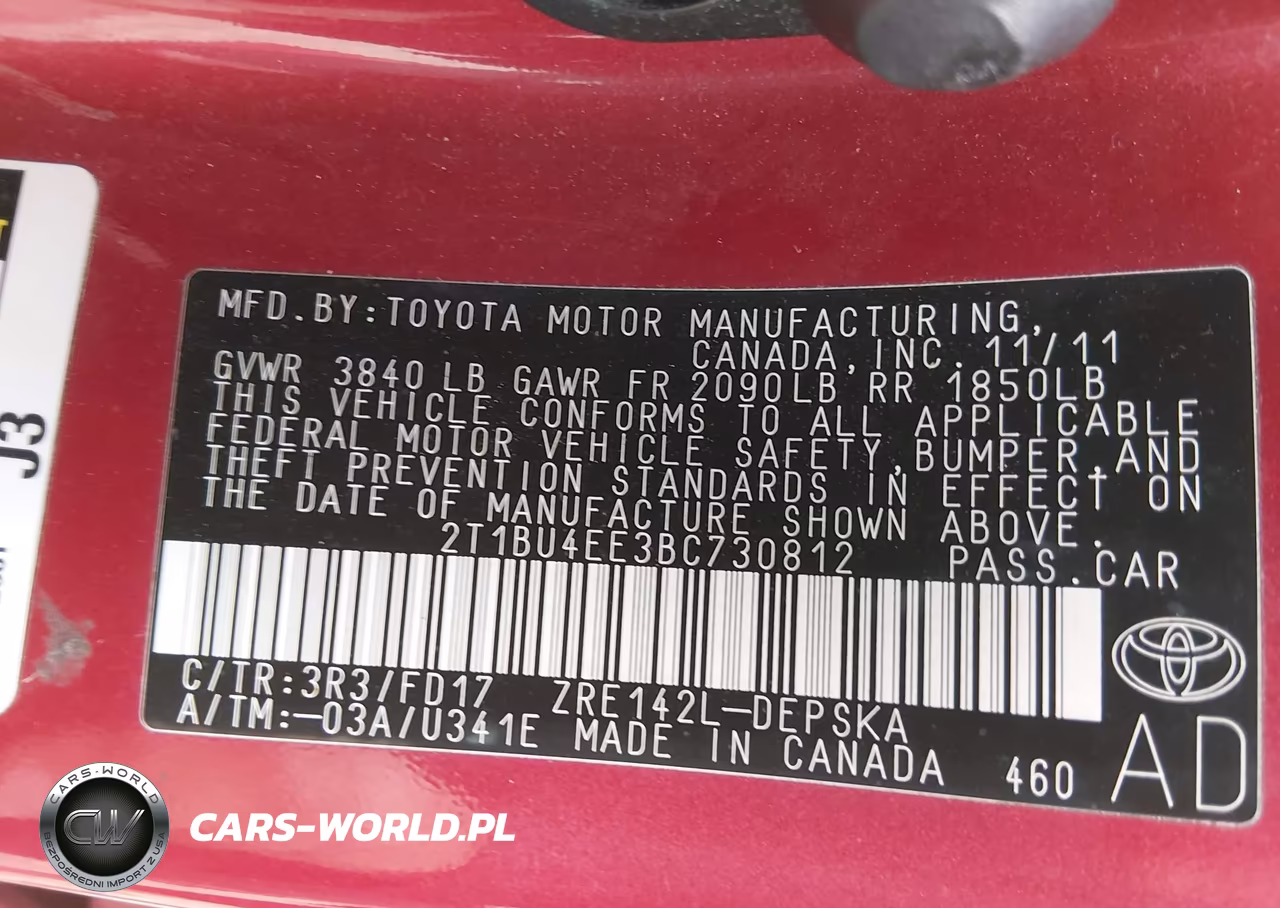 2011 Toyota Corolla S VIN:2T1BU4EE3BC730812 - 9