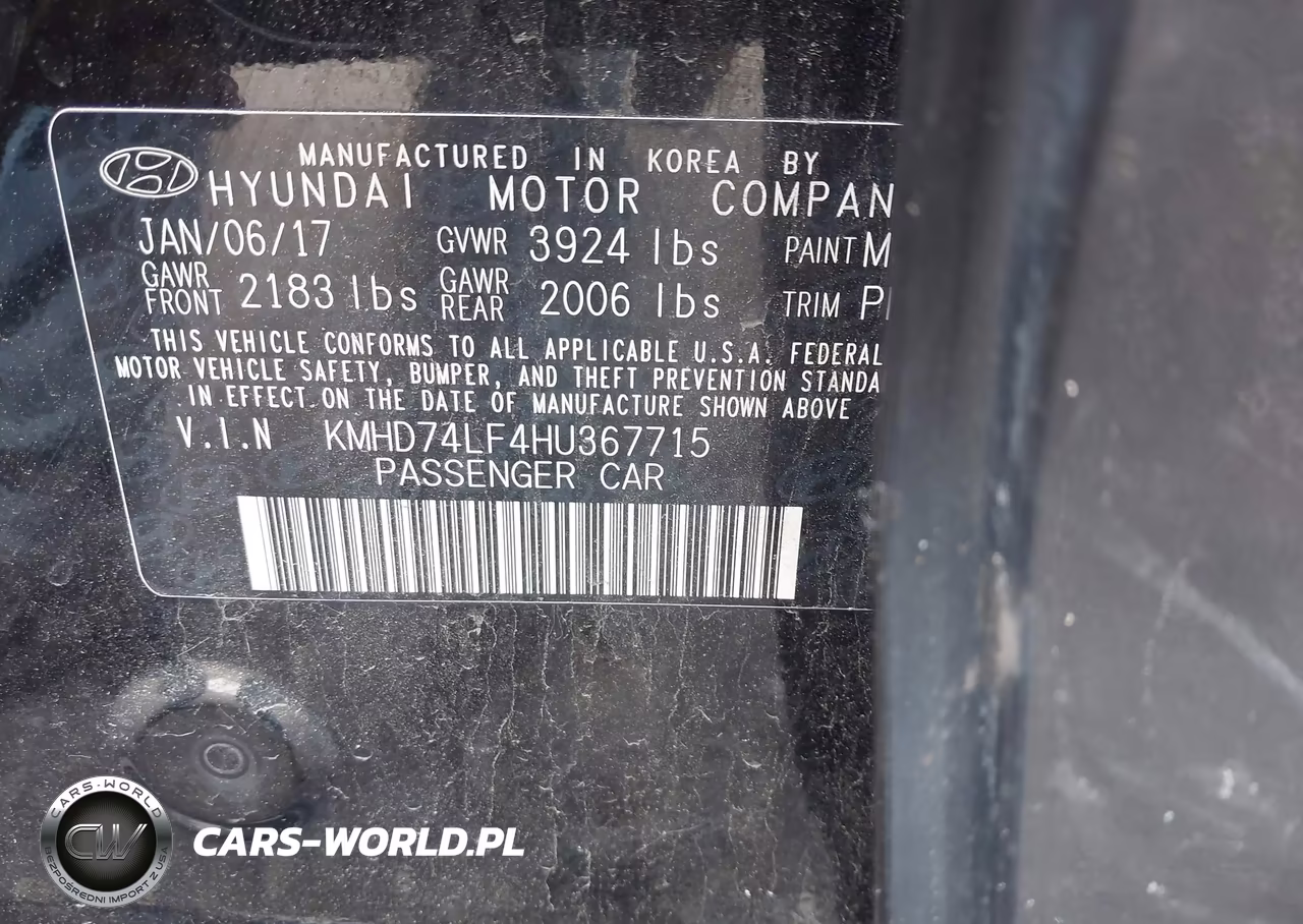 2017 Hyundai Elantra Se VIN:KMHD74LF4HU367715 - 9