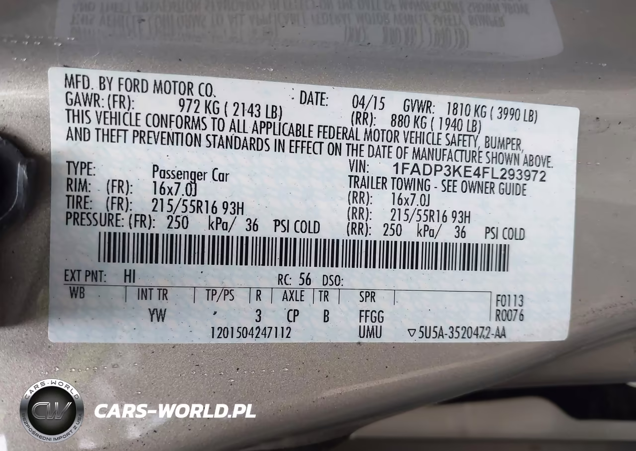 2015 Ford Focus Se VIN:1FADP3KE4FL293972 - 9