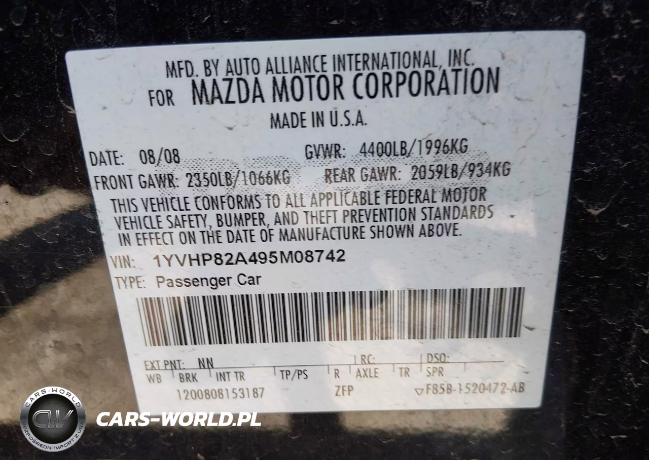 2009 Mazda Mazda6 I Touring VIN:1YVHP82A495M08742 - 9
