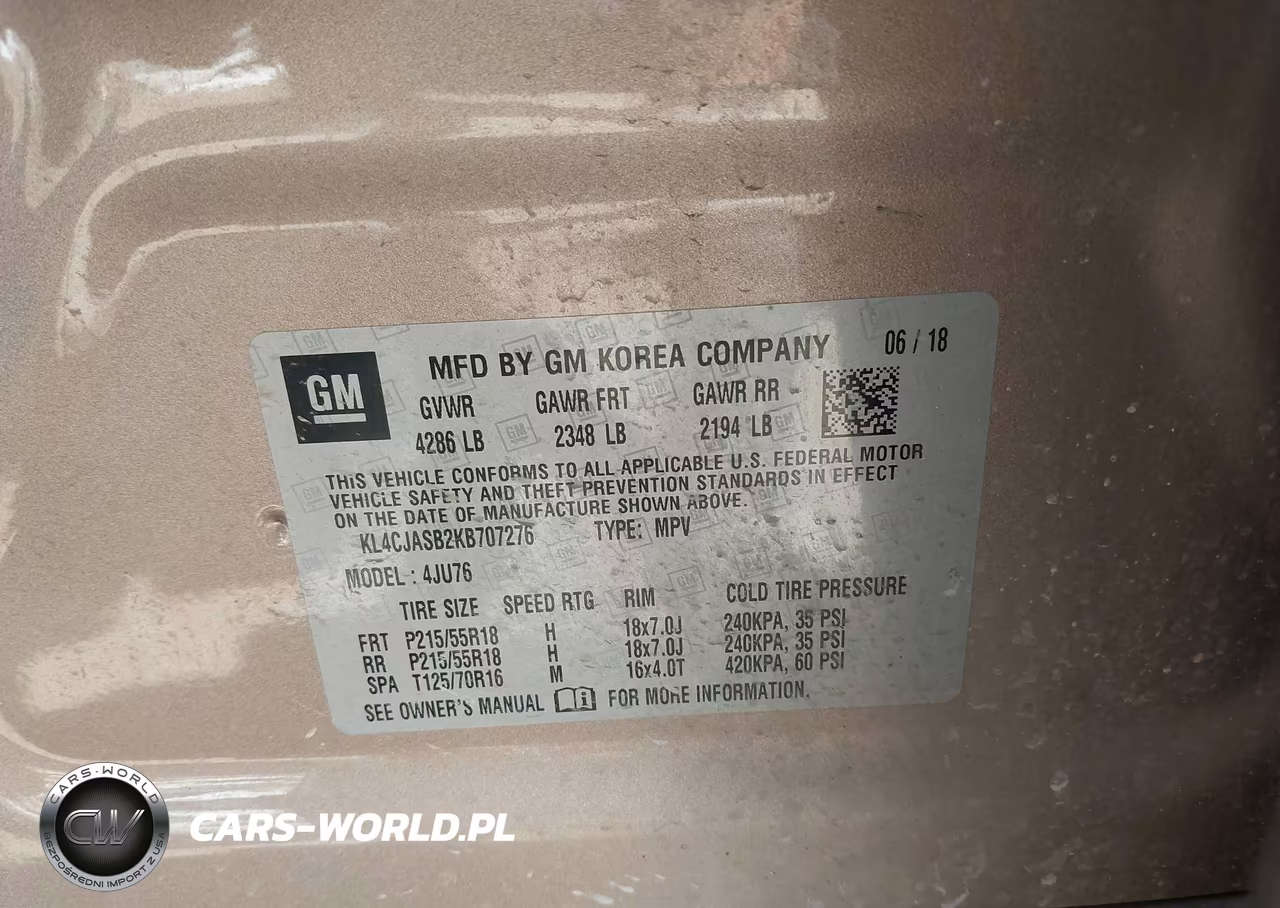 2019 Buick Encore Fwd Preferred VIN:KL4CJASB2KB707276 - 9