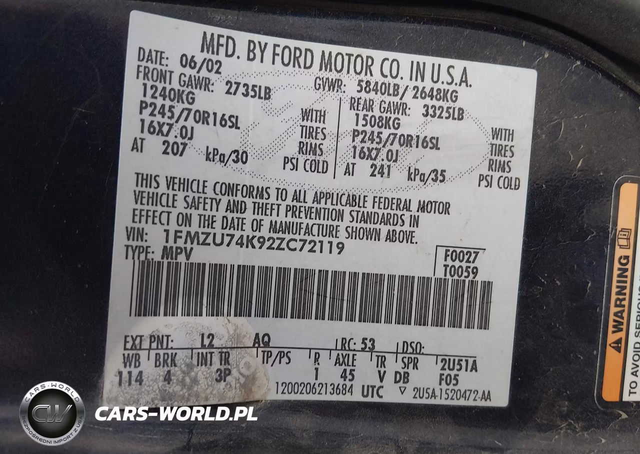 2002 Ford Explorer Eddie Bauer VIN:1FMZU74K92ZC72119 - 9