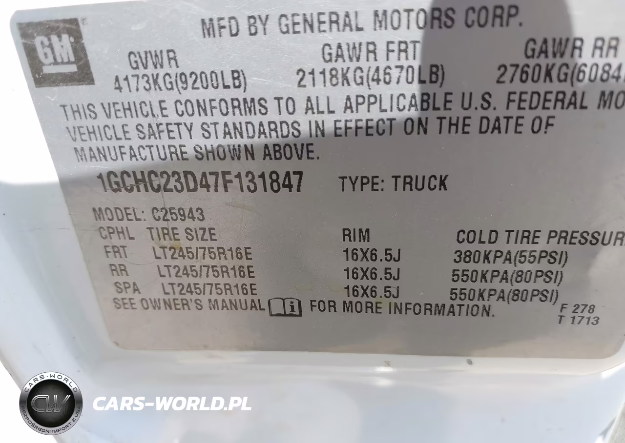 2007 Chevrolet Silverado 2500Hd Classic Work Truck VIN:1GCHC23D47F131847 - 9