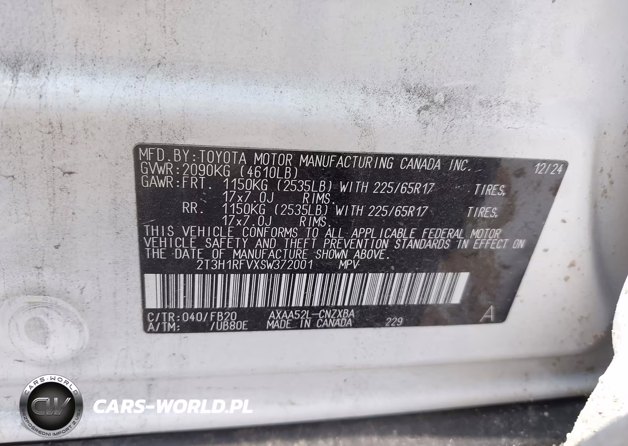 2025 Toyota Rav4 Le VIN:2T3H1RFVXSW372001 - 9