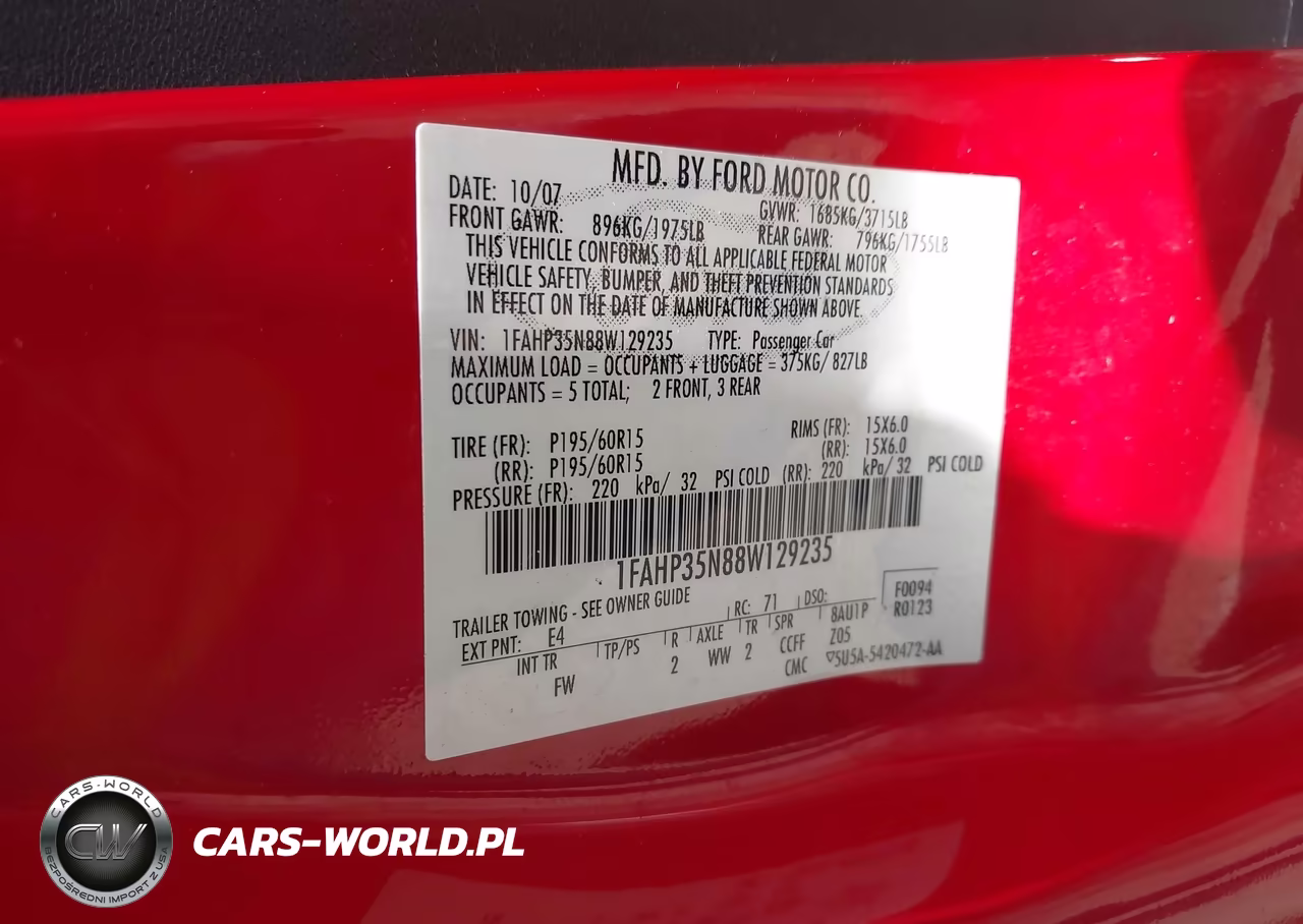 2008 Ford Focus Se-Ses VIN:1FAHP35N88W129235 - 9