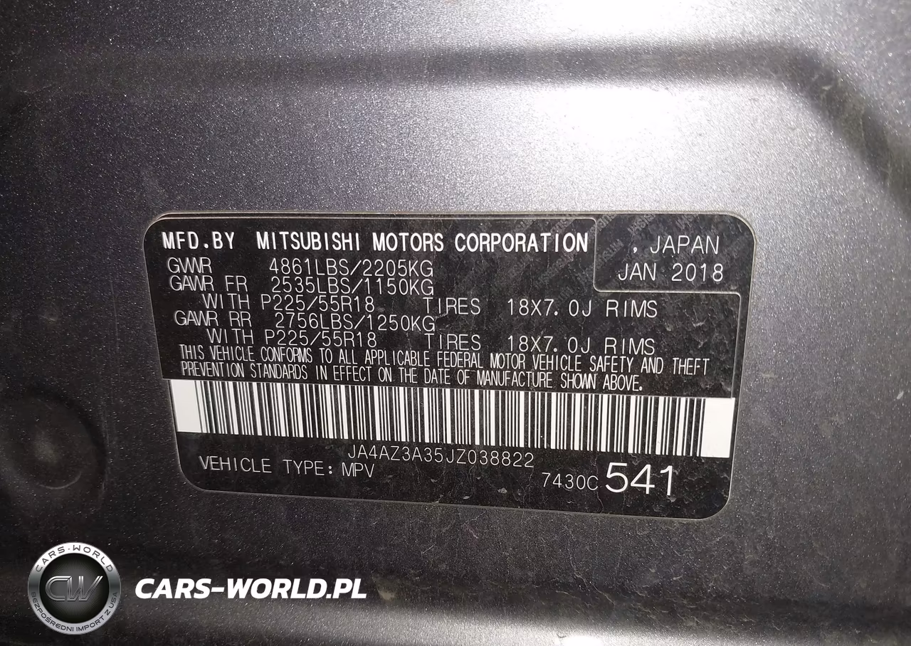 2018 Mitsubishi Outlander Se VIN:JA4AZ3A35JZ038822 - 9