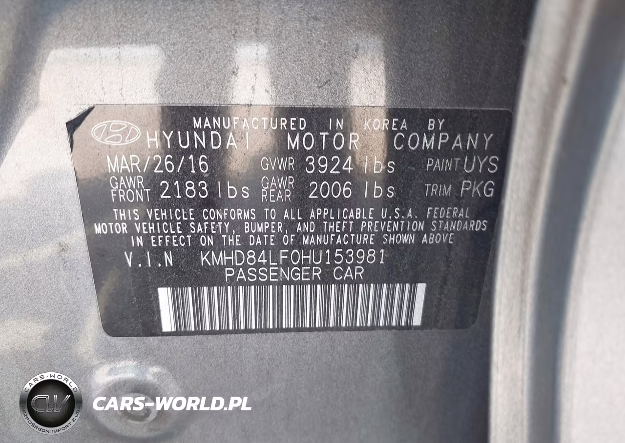 2017 Hyundai Elantra Se VIN:KMHD84LF0HU153981 - 9