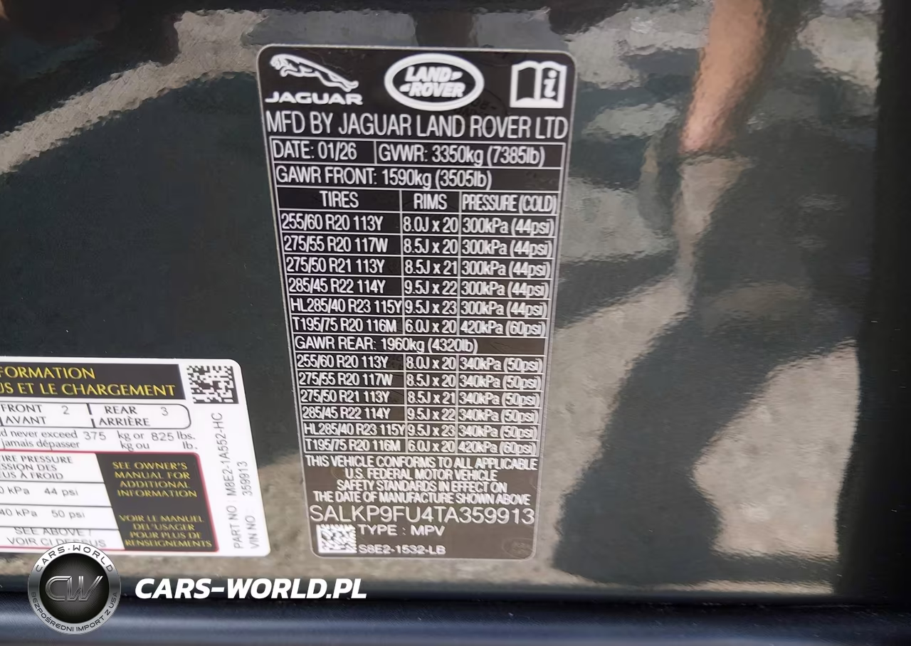 2026 Land Rover Range Rover P400 Se VIN:SALKP9FU4TA359913 - 9