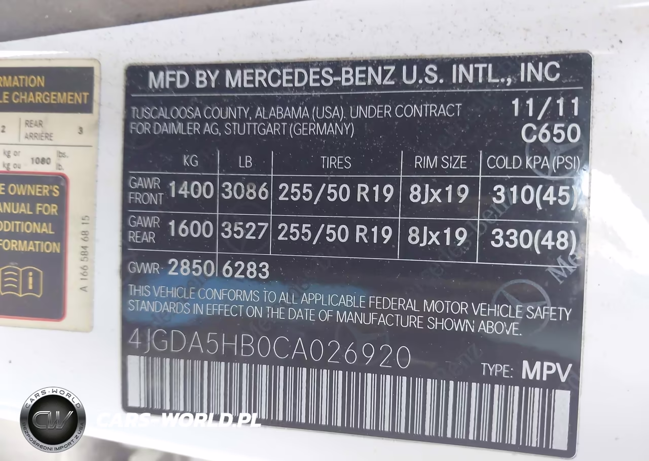 2012 Mercedes-Benz Ml 350 4Matic VIN:4JGDA5HB0CA026920 - 9