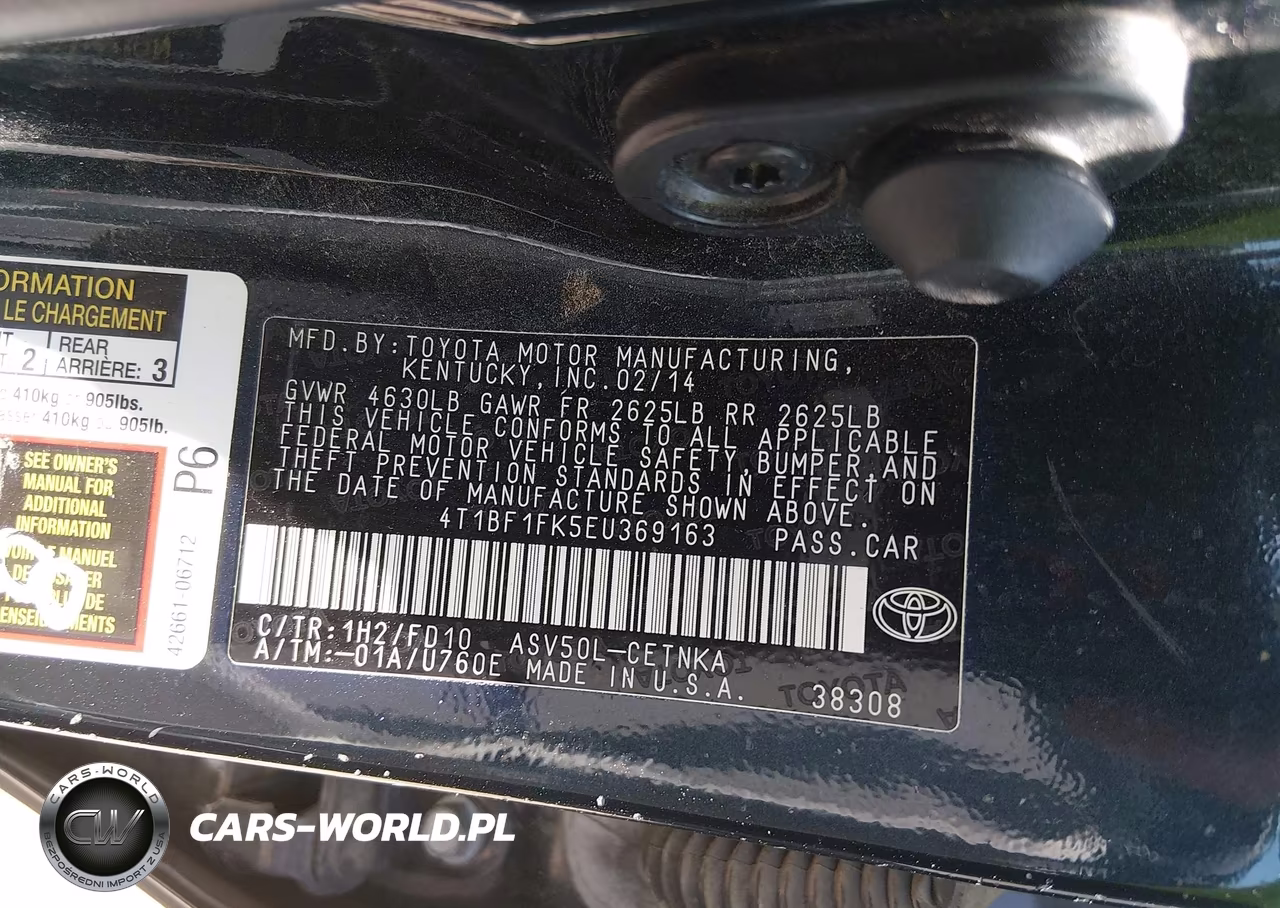 2014 Toyota Camry Le VIN:4T1BF1FK5EU369163 - 9