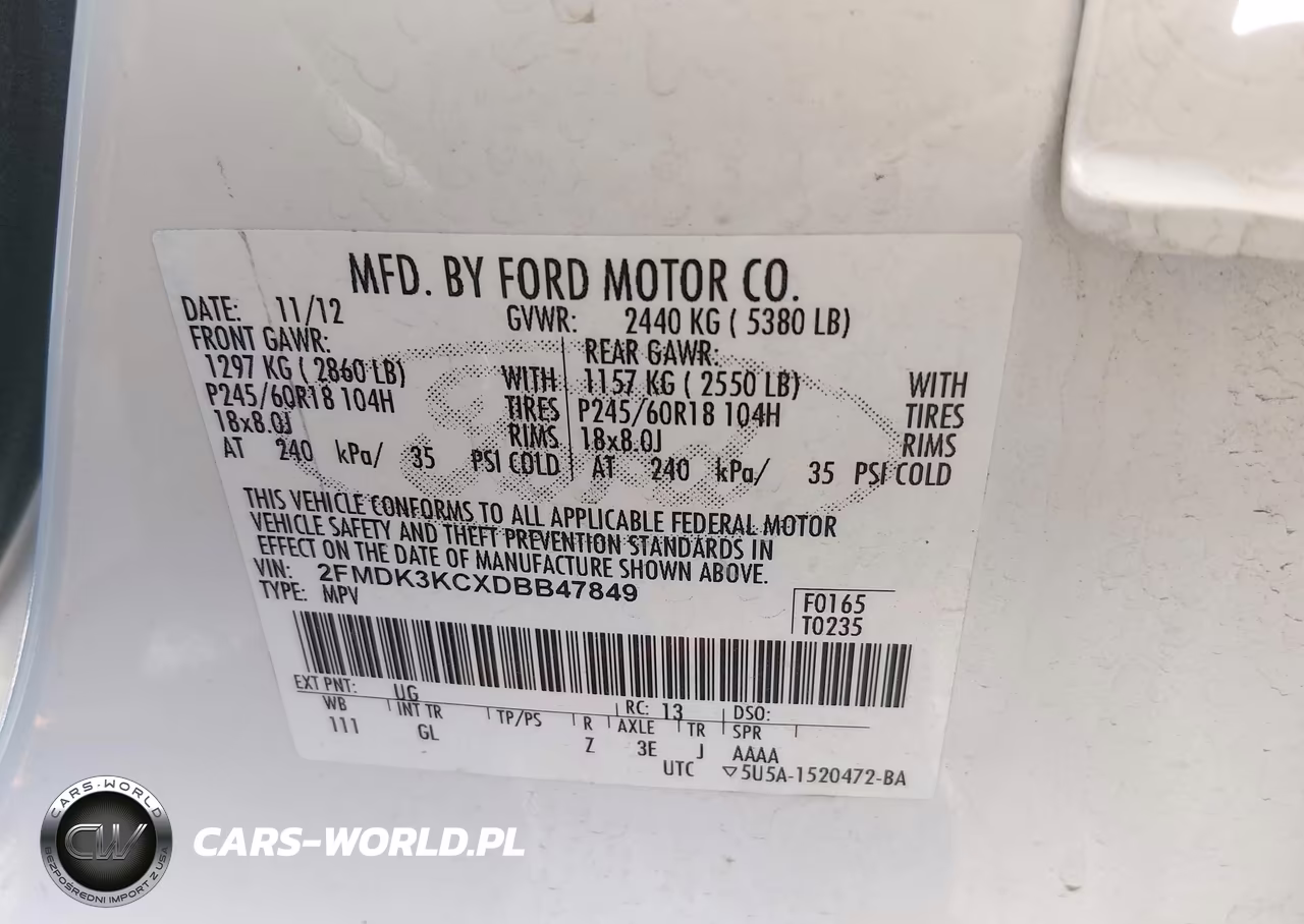 2013 Ford Edge Limited VIN:2FMDK3KCXDBB47849 - 9