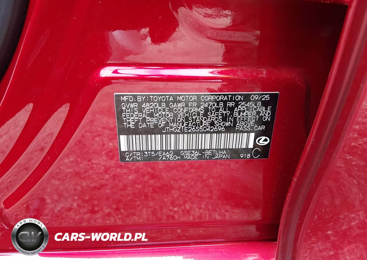2025 Lexus Is 350 F Sport VIN:JTHGZ1E26S5042696 - 9
