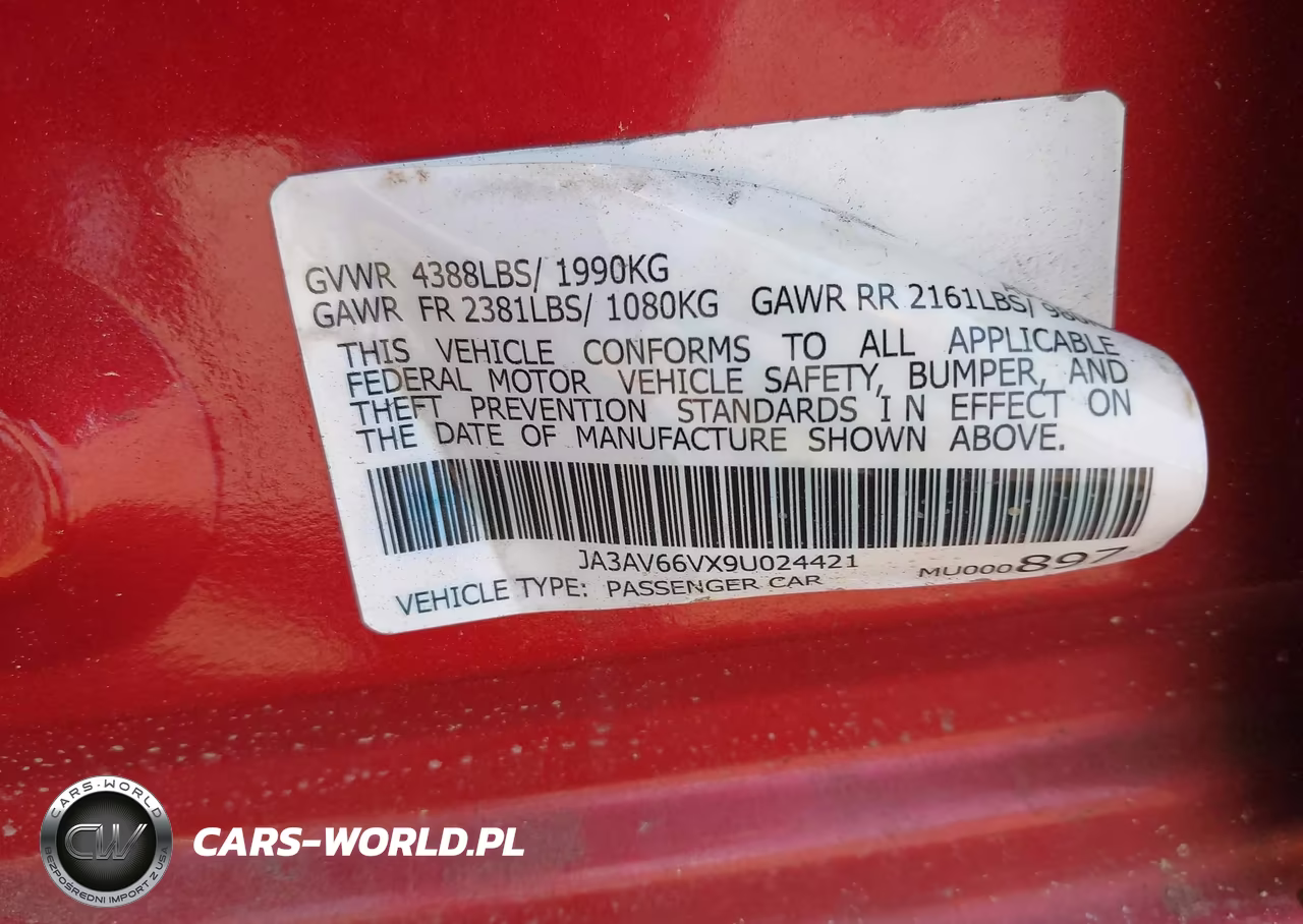 2009 Mitsubishi Lancer Ralliart VIN:JA3AV66VX9U024421 - 9