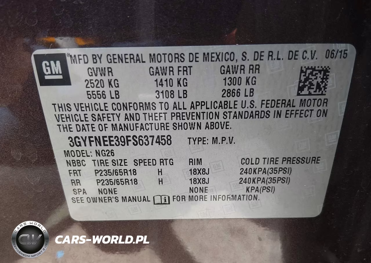 2015 Cadillac Srx Luxury Collection VIN:3GYFNEE39FS637458 - 9