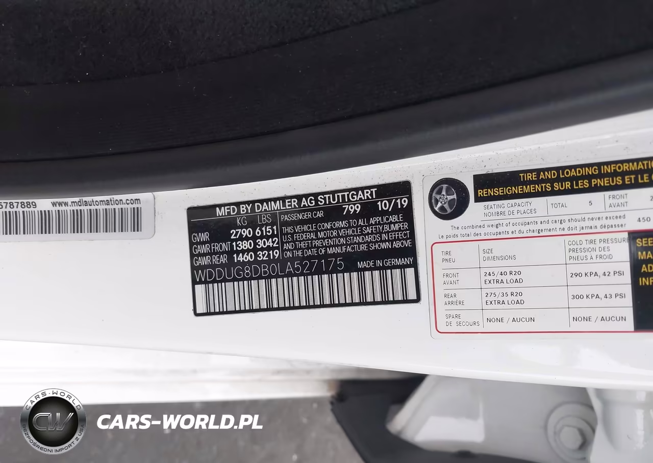 2020 Mercedes-Benz S 560 VIN:WDDUG8DB0LA527175 - 9
