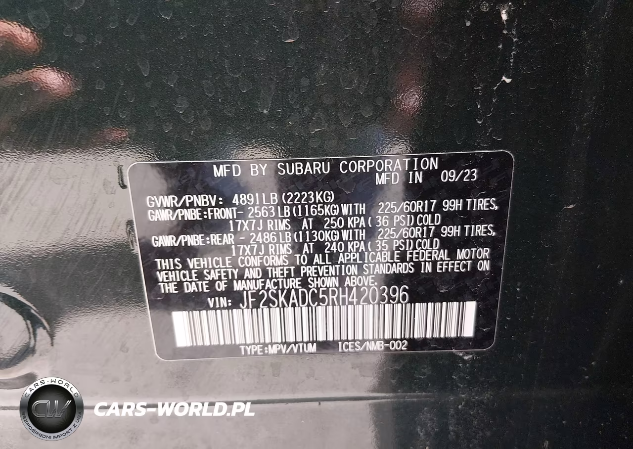 2024 Subaru Forester Premium VIN:JF2SKADC5RH420396 - 9