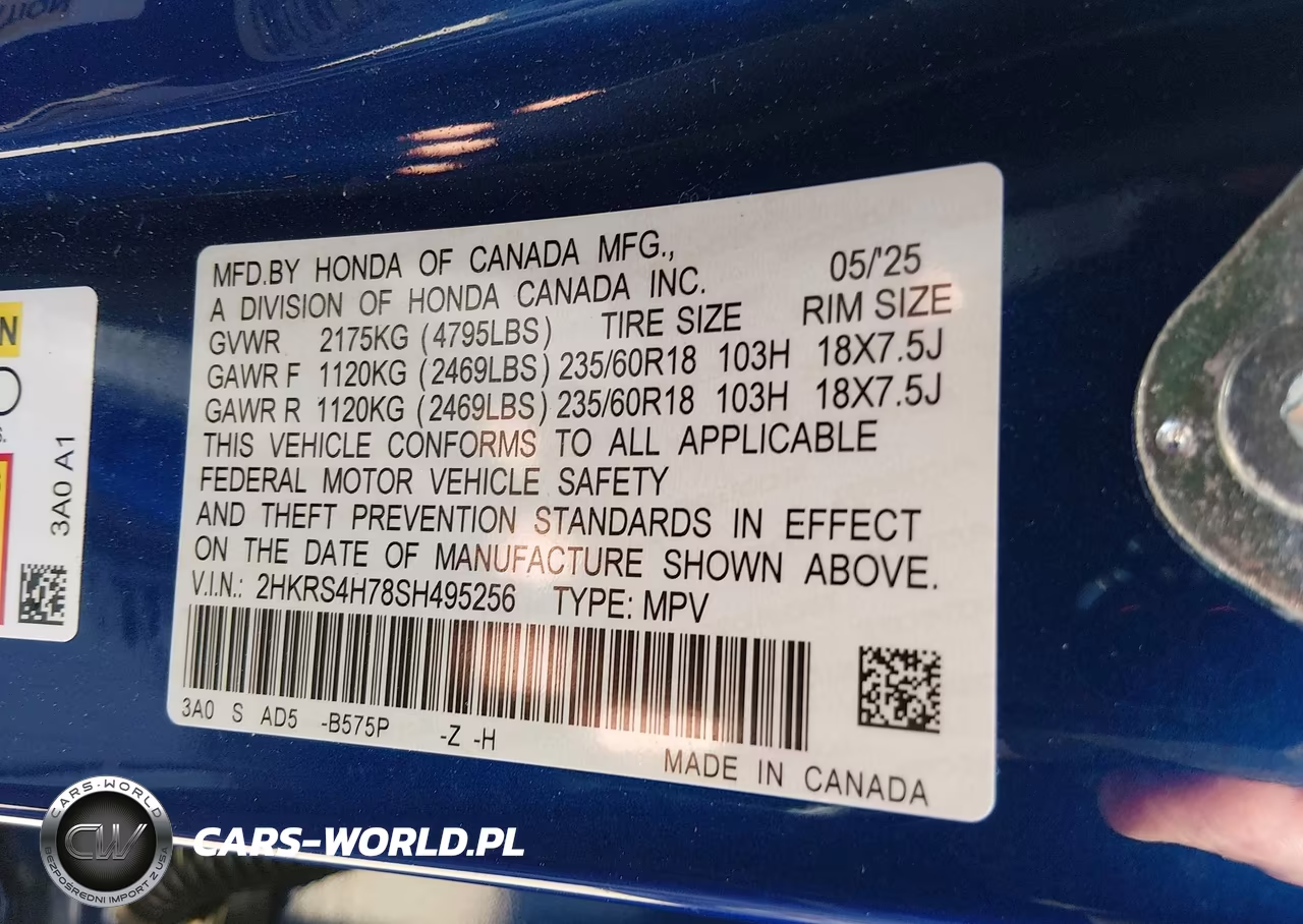 2025 Honda Cr-V Ex-L Awd VIN:2HKRS4H78SH495256 - 9