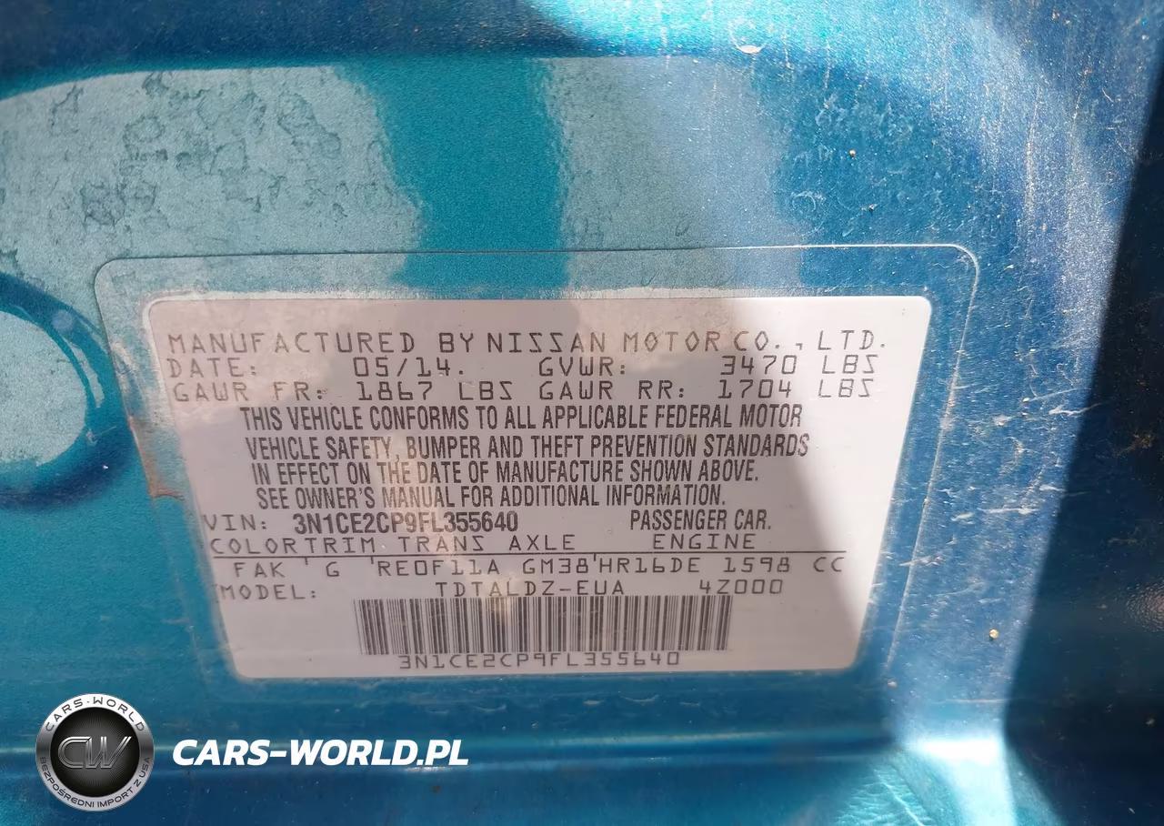 2015 Nissan Versa Note S (Sr)-S Plus-Sl-Sr-Sv VIN:3N1CE2CP9FL355640 - 9