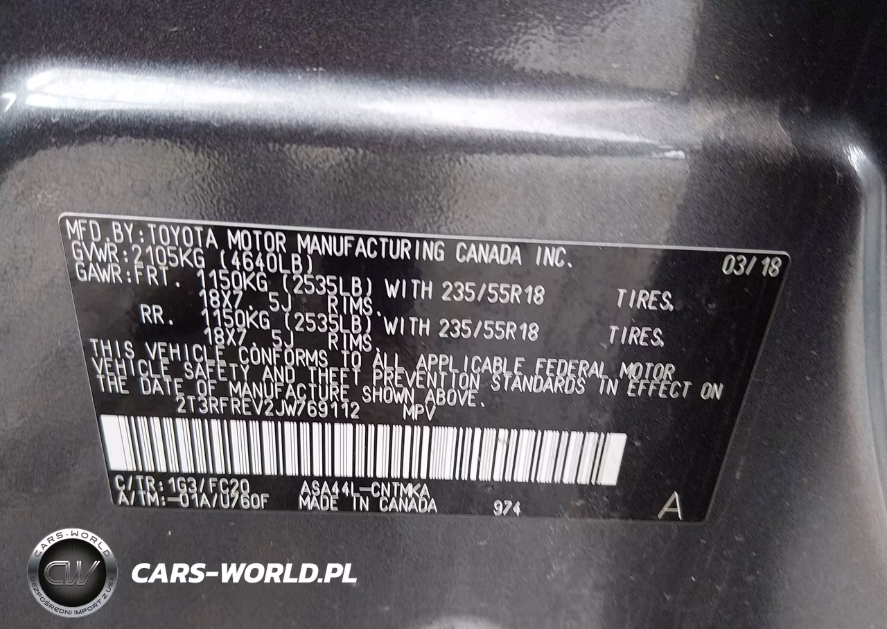 2018 Toyota Rav4 Adventure VIN:2T3RFREV2JW769112 - 9