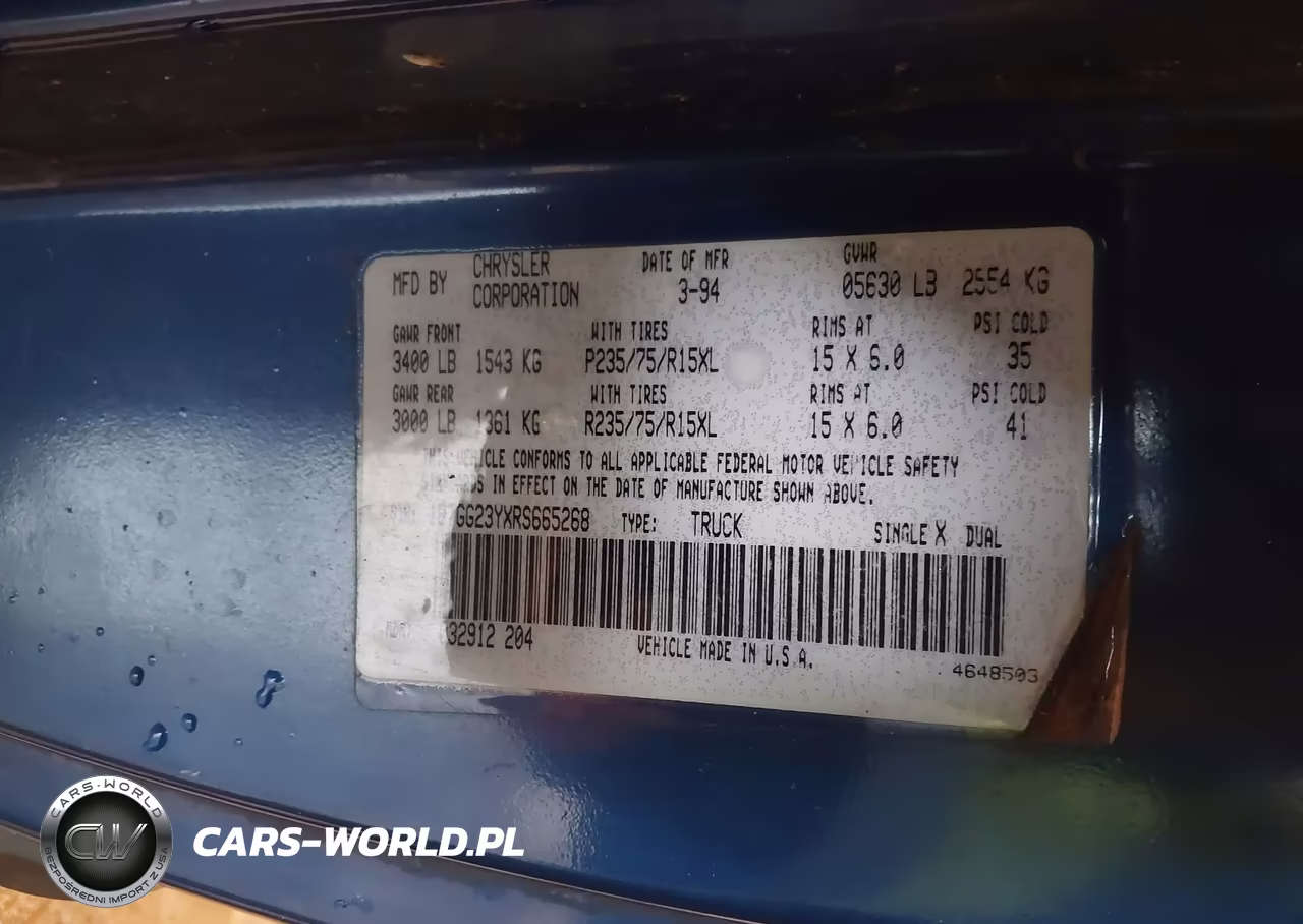 1994 Dodge Dakota VIN:1B7GG23YXRS665268 - 9
