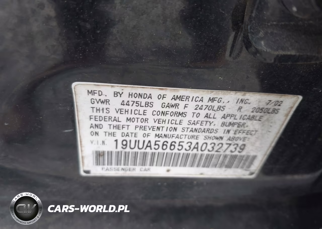 2003 Acura Tl 3.2 VIN:19UUA56653A032739 - 9