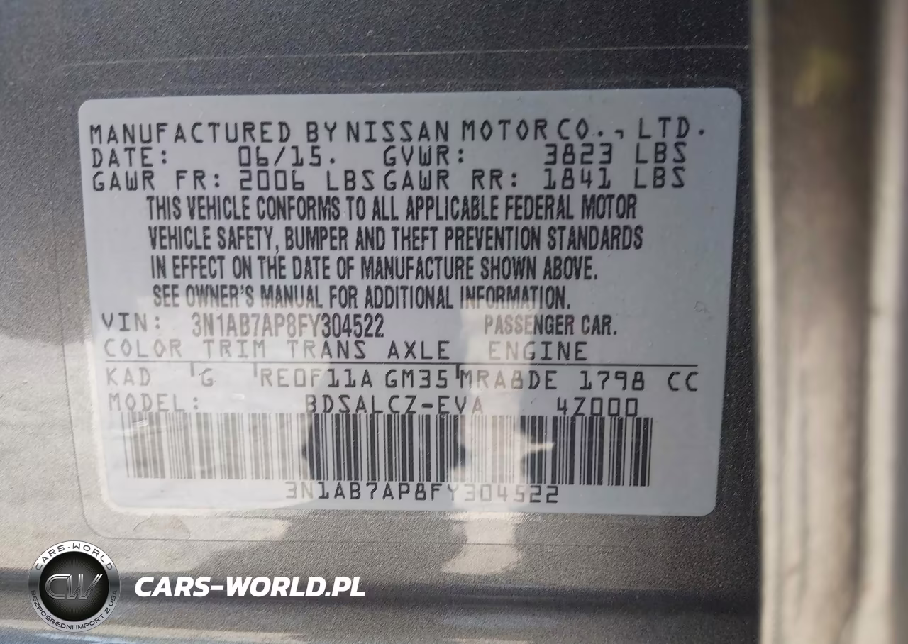 2015 Nissan Sentra S VIN:3N1AB7AP8FY304522 - 9