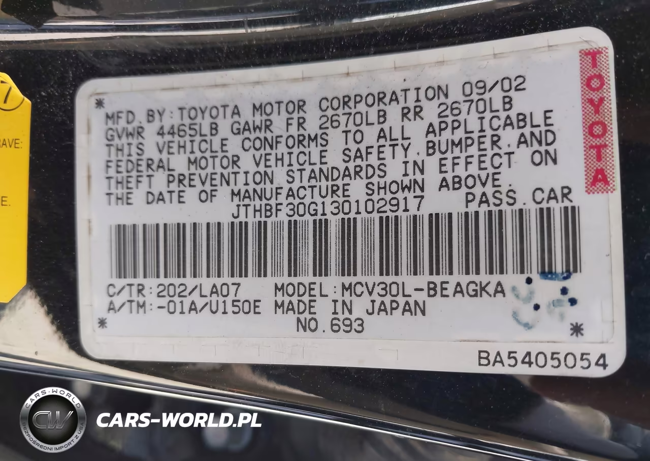 2003 Lexus Es 300 VIN:JTHBF30G130102917 - 9