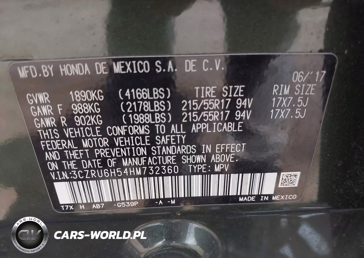 2017 Honda Hr-V Ex VIN:3CZRU6H54HM732360 - 9