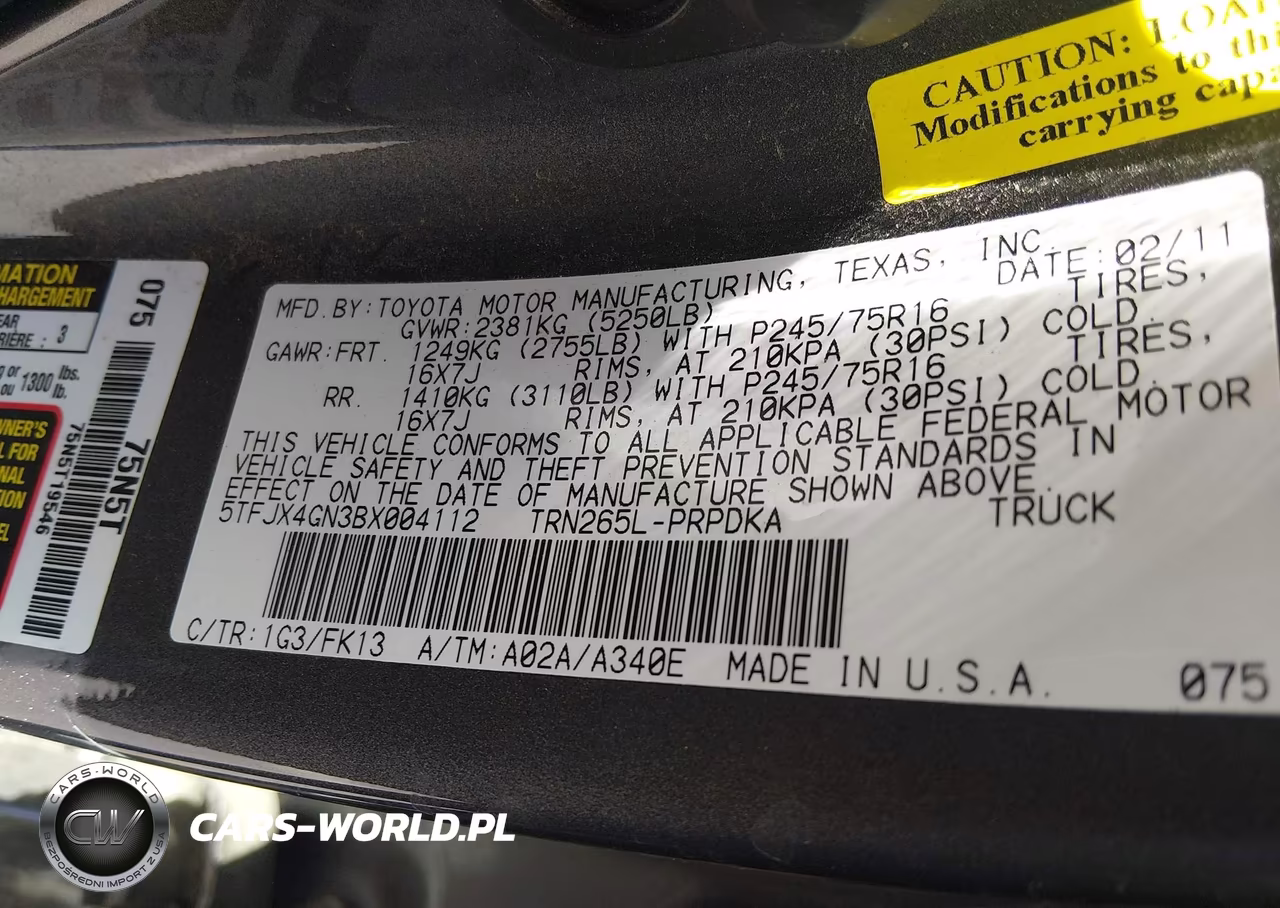 2011 Toyota Tacoma Prerunner VIN:5TFJX4GN3BX004112 - 9