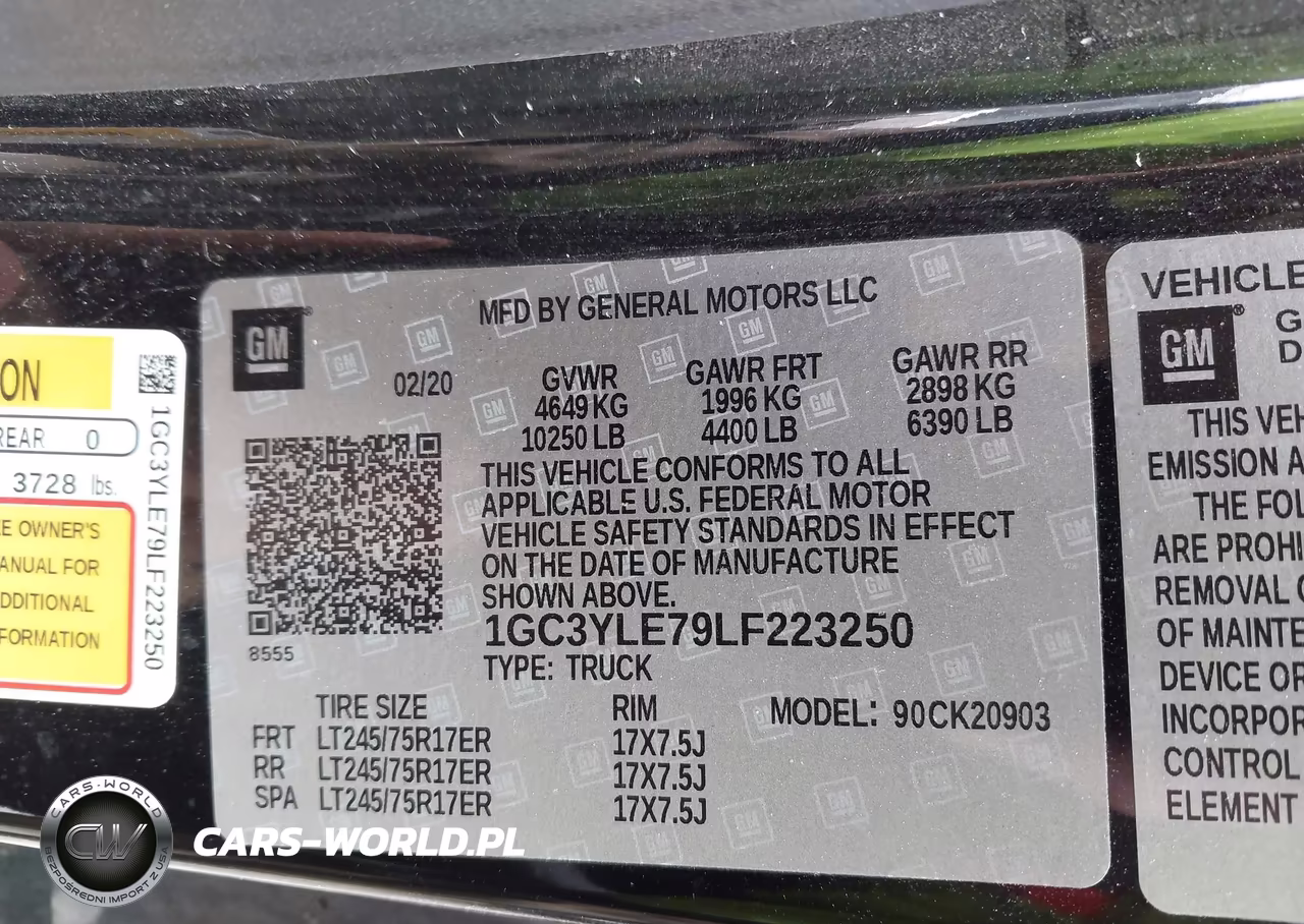2020 Chevrolet Silverado 2500Hd 4Wd Long Bed Wt VIN:1GC3YLE79LF223250 - 8