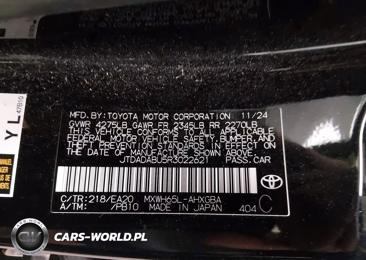 2024 Toyota Prius Xle Awd-E VIN:JTDADABU5R3022621 - 9
