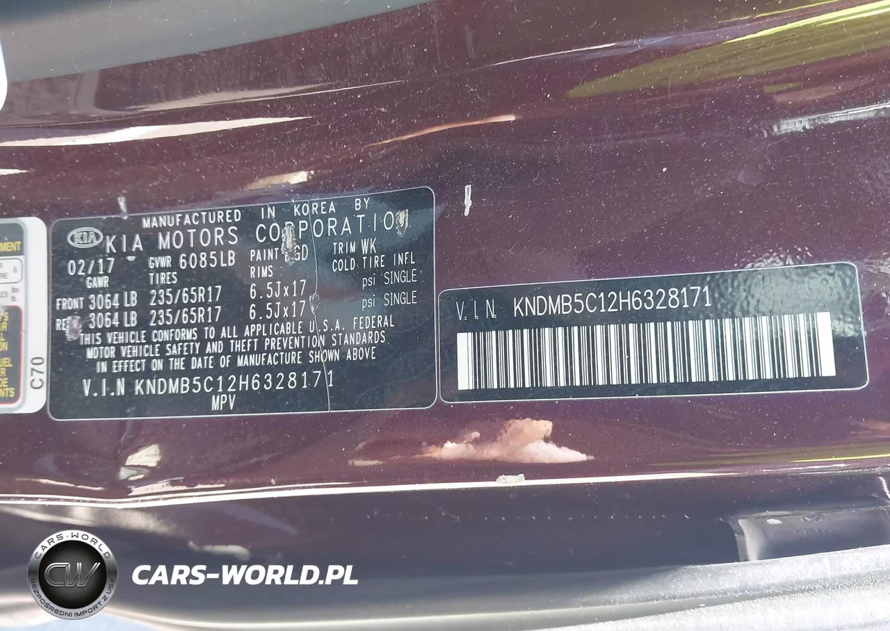 2017 Kia Sedona Lx VIN:KNDMB5C12H6328171 - 9