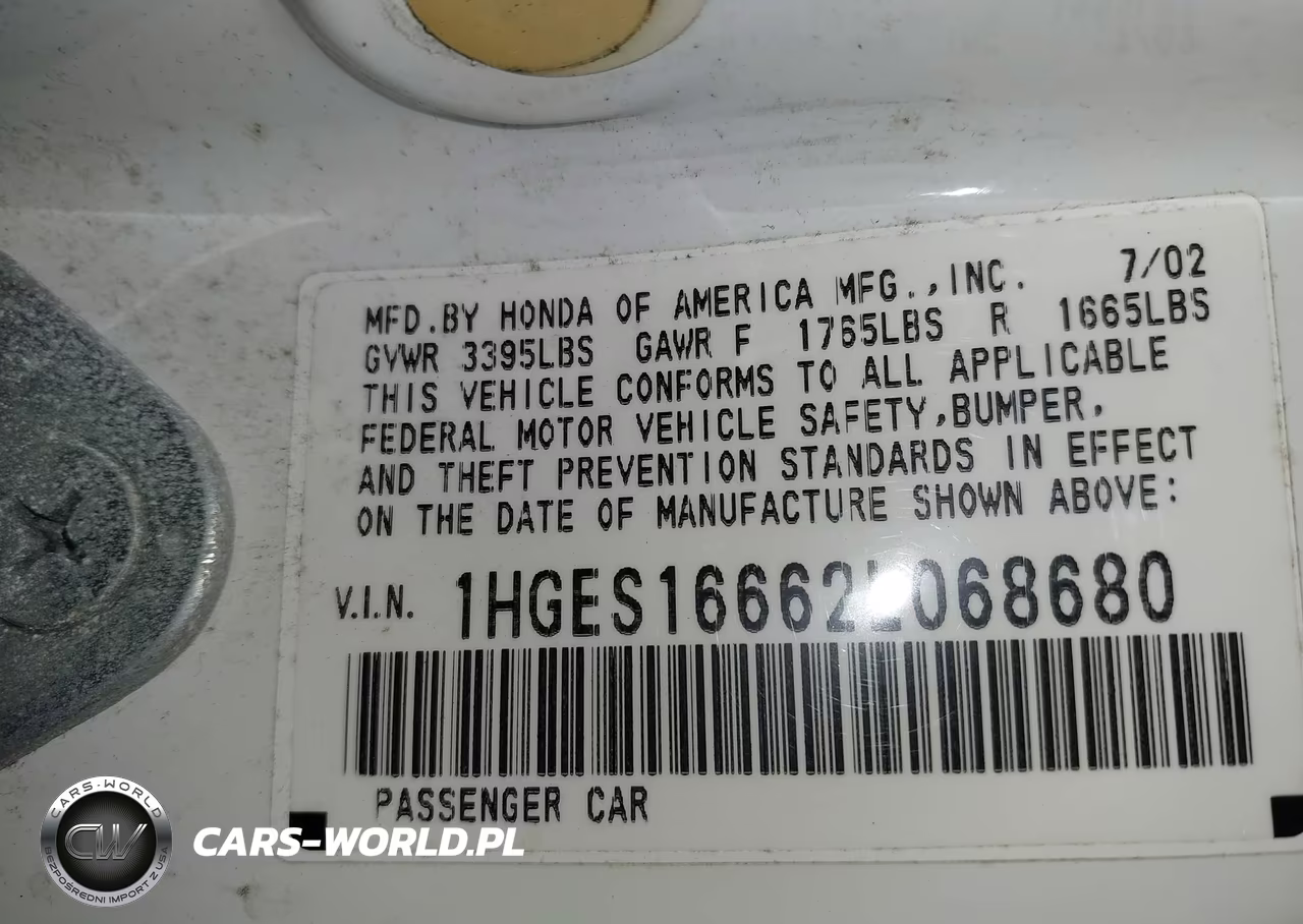 2002 Honda Civic Lx VIN:1HGES16662L068680 - 9