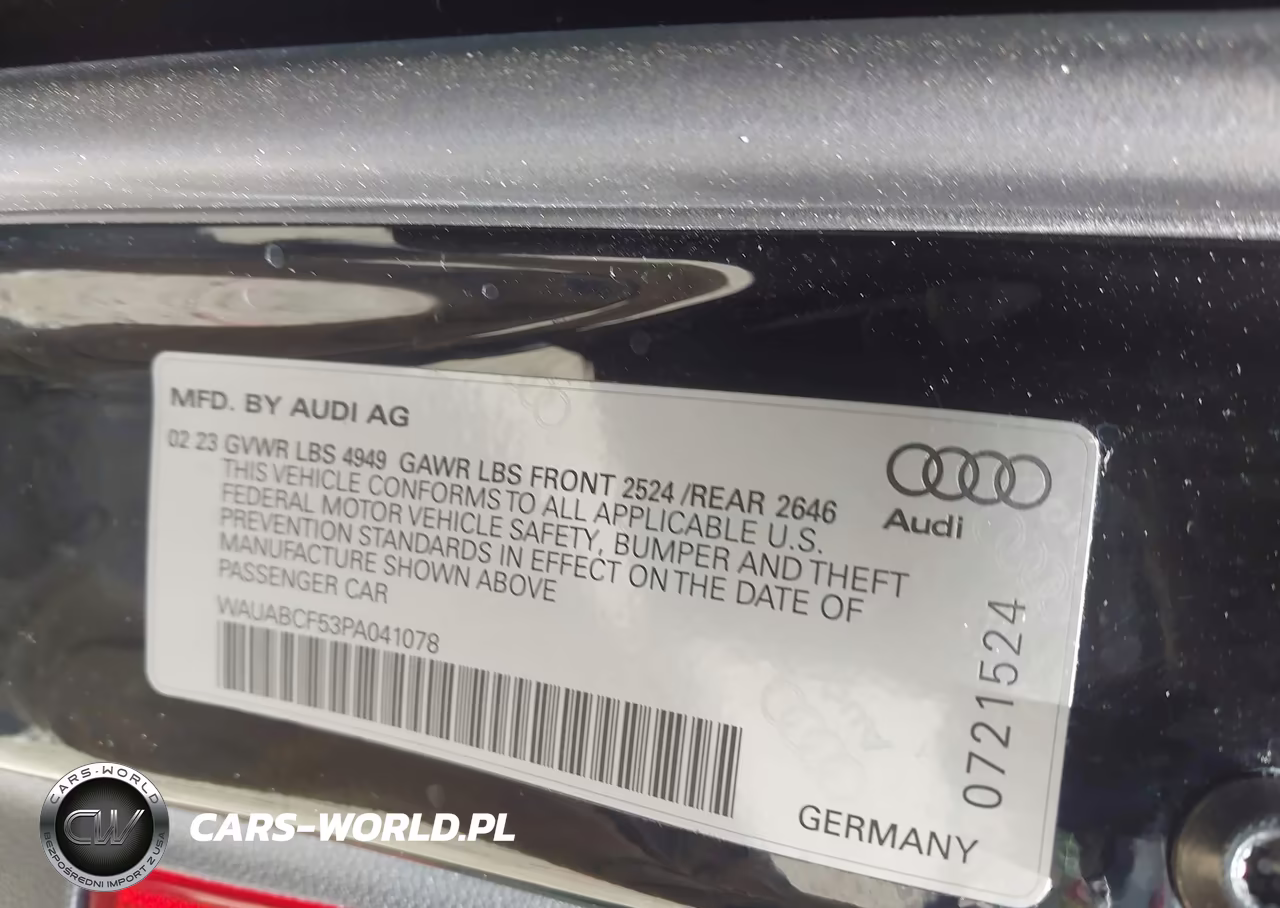 2023 Audi A5 Sportback Premium 40 Tfsi Quattro S Tronic VIN:WAUABCF53PA041078 - 9