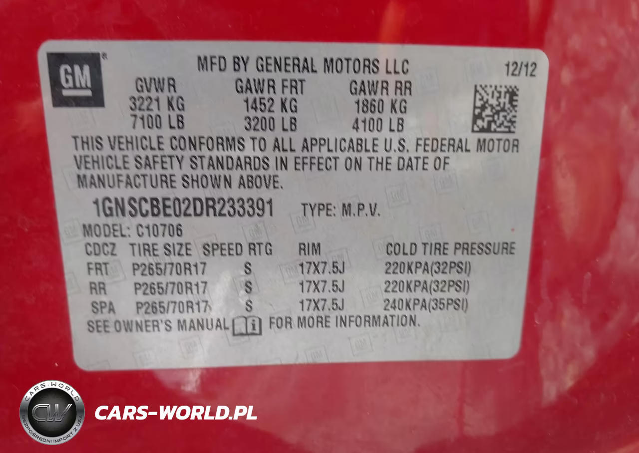 2013 Chevrolet Tahoe Lt VIN:1GNSCBE02DR233391 - 9