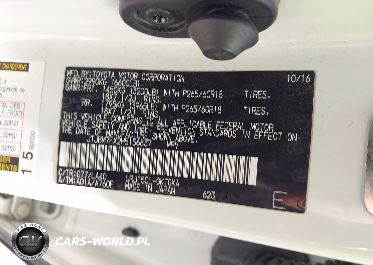2017 Lexus Gx 460 VIN:JTJBM7FX2H5156837 - 9