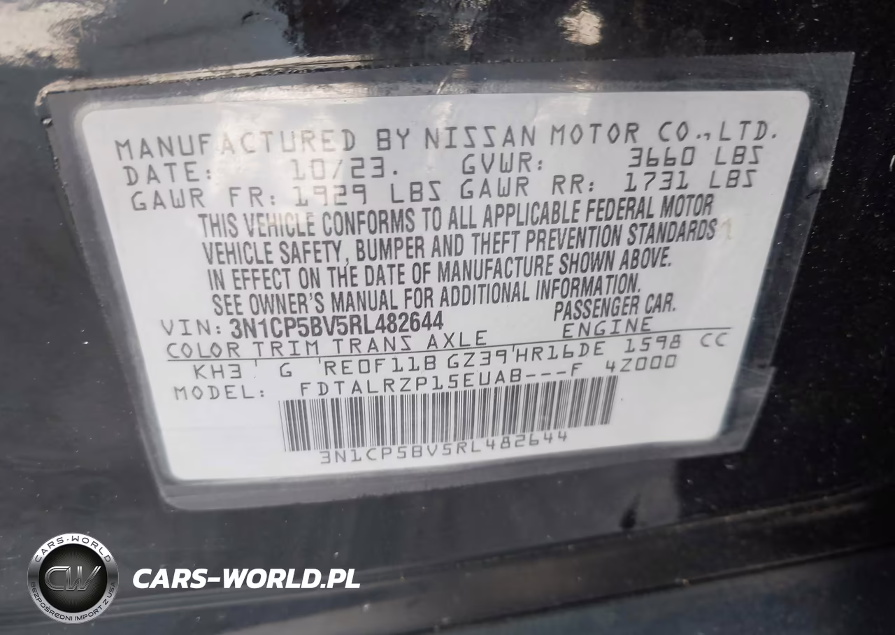NISSAN KICKS S VIN:3N1CP5BV5RL482644 - 9
