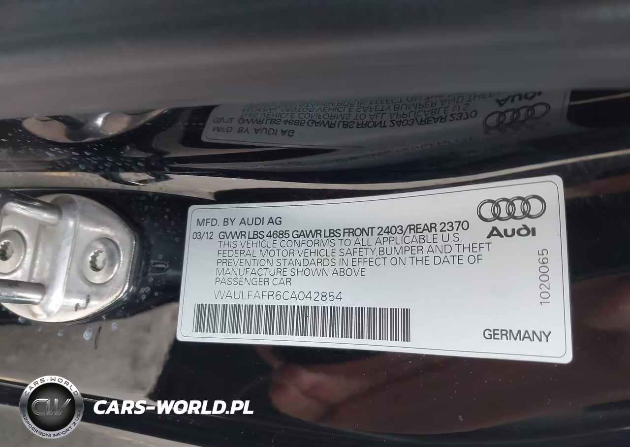 2012 Audi A5 2.0T Premium VIN:WAULFAFR6CA042854 - 9